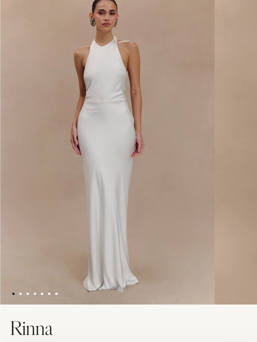 Meshki Rinna Satin Halter Dress